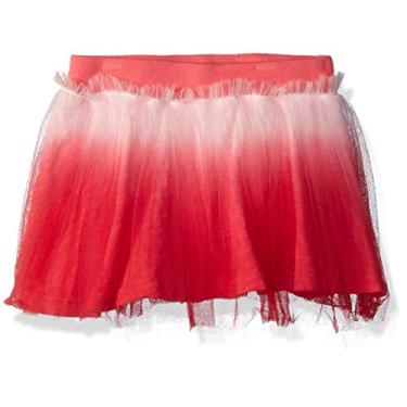 Imagem de Flapdoodles Saia tutu Dip Dye para bebês meninas com short, Coral, 12 Meses