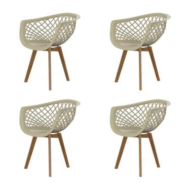 Imagem de Conjunto com 4 Cadeiras Web Wood Fendi