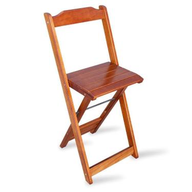 Imagem de Cadeira Bistro Dobravel Madeira Padrao Imbuia - Tarimata - Cor: Marrom