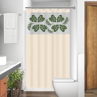 Imagem de Cortina Para Box Banheiro Com Visor Costela De Adão Com Gancho Anti Mofo Resistente Alta Qualidade Pvc Diversas Cores