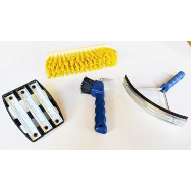 Imagem de Kit Limpeza Limpa Rodo Escovão Raspadeira Limpador Ranilha