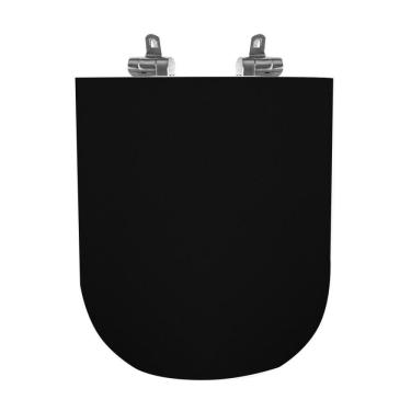 Imagem de Assento Sanitário Poliéster para Louça Quadra/unic/axis deca Slow Close Cromado Ébano