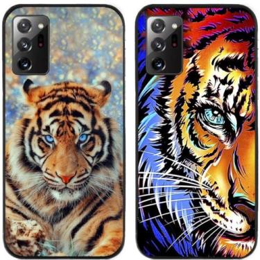 Imagem de 2 peças Tiger King impresso TPU gel silicone capa de telefone traseira para Samsung Galaxy (Galaxy Note 20 Ultra)