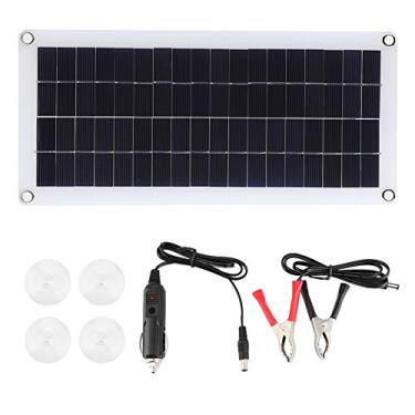 Imagem de Painel Solar Portátil 20W 18V, Painel de Energia Solar Bateria Solar Carregador Lento Mantenedor Módulo Fotovoltaico Gerador de Estação de Energia para Ciclismo Ao Ar Livre,