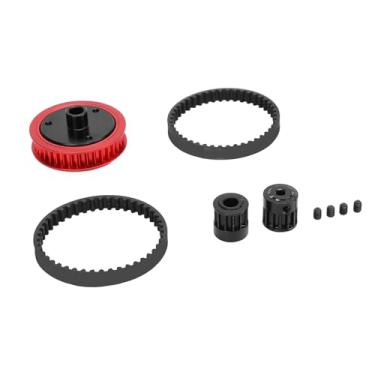 Imagem de de Engrenagem de Transmissão de Correia de Liga de Alumínio Ajustável Com Polia de Base de Roda para Carro Axial SCX10 1/10 90046 90047 RC