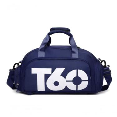 Imagem de Bolsa Academia Fitness Mala De Viagem Mochila Transversal Treino Azul