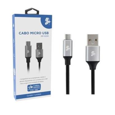 Imagem de Cabo micro usb p/usb a 1,2m alu 018-0201 - 5+