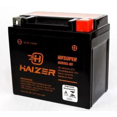 Imagem de Bateria Haizer: HZRX5L-BS / 5 Ah P/MOTOS  CG 125 Fan/POP100/NXR 125 Br