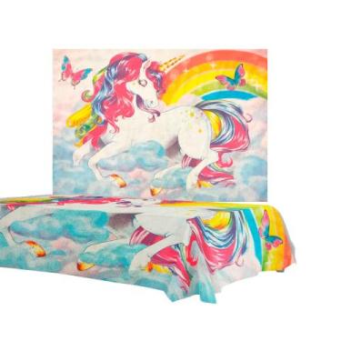 Imagem de Toalha de mesa em TNT Decoração Unicornio Festa completa - Piffer - to