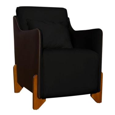 Imagem de Poltrona Decorativa P/ Sala Quarto Heloisa Veludo Composê em material 