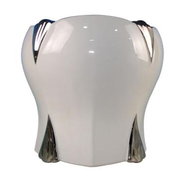 Imagem de Vaso de Cerâmica Floreiro Branco para Plantas Decoração 16cm - Zona Li