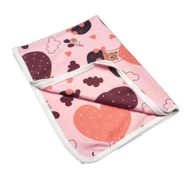 Imagem de Cueiro Manta Bebê Estampado Flanelado Canela Enxoval Menina - Koala Ba