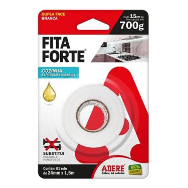 Imagem de Fita Dupla Face Fita Forte Cozinha Áreas Gordurosas 24x1,5 - Adere