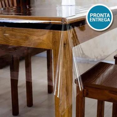 Imagem de  Toalha De Mesa Plástico Protetor Transparente 1.40x1.40  Pvc - Vida P
