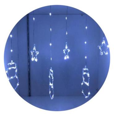 Imagem de Cascata Enfeite Decoração Natal Luz Led C/Fio Fada 2,5m - TOP NATAL, B