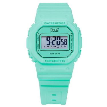 Imagem de Relógio Pulso Masculino Feminino Everlast Digital Esporte, Verde