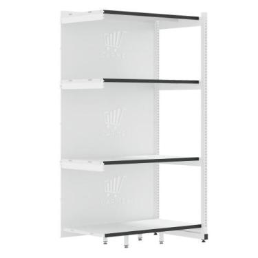 Imagem de Rack Fit Parede 1 Continuação 2,02X0,90X0,60 4 Bandejas Amapá, Branco 