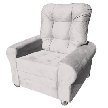 Imagem de Poltrona Reclinavel Sala Quarto Amamentação Astra Bege Claro