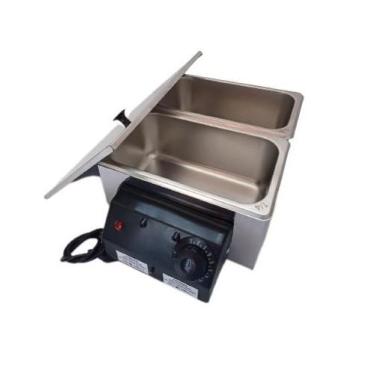 Imagem de Salsicheira Elétrica 5kg 2 cubas Profissional - Magfryer Inox , 220V