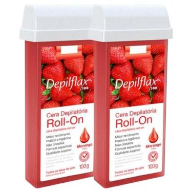 Imagem de Kit 2 Refil Cera Depilatoria Corporal Profissional Depilação Roll On D