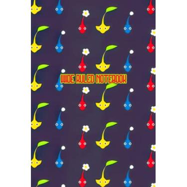 Imagem de Wide Ruled Notebook: Unique Inspirational Pikmin Project Characters Guide Notebooks How To Compose Back School Size: 6" X 9" Format 110 Pages Track