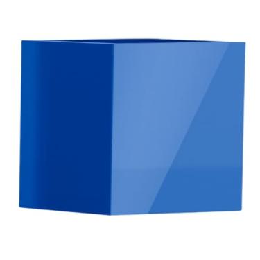 Imagem de Vaso Fibra De Vidro Quadrado Texas P 50cm Vietnamita Caixa Decoração (Azul Metálico)