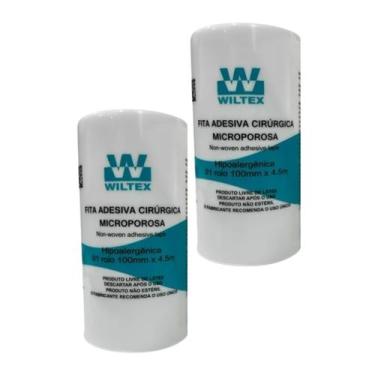 Imagem de Kit 2 Fita Microporosa Cirúrgica Branca 10cm X 4,5m - Wiltex