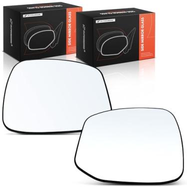 Imagem de A-Premium Vidro espelhado não aquecido do lado do motorista e do passageiro de 2 peças com placa de suporte compatível com Honda Civic 2012-2013 - Espelho retrovisor lateral externo