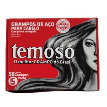 Imagem de Grampos De Aço Para Cabelos Nº 5 Preto 50Un - Teimoso