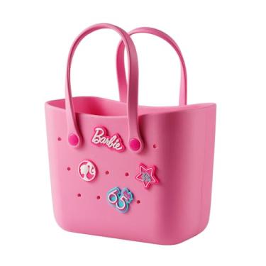Imagem de MINISO Lancheira Barbie para mulheres, bolsa de almoço, fofa, durável, para meninas, com alça fofa, à prova d'água, Rosa