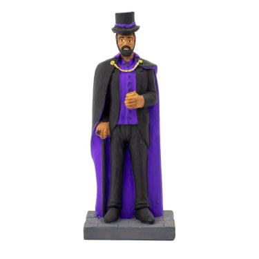 Imagem de Escultura Exu Cartola Roxo 15 cm Resina