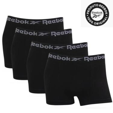 Imagem de Kit 4 Cuecas Boxer Sem Costura preta Confortável Reebok, M