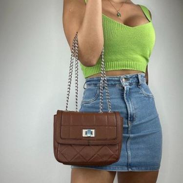 Imagem de Bolsa recuo em couro legítimo b.1067, Tabaco