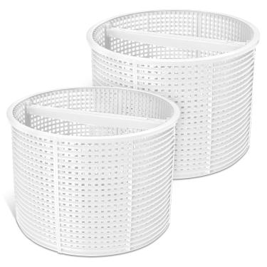 Imagem de sawluv Pacote com 2 cestas de substituição SPX1082CA para piscina Hayward – Compatível com Aladdin B-152, Hayward SP1082C e escumadeiras automáticas selecionadas – Cesta branca durável com alça