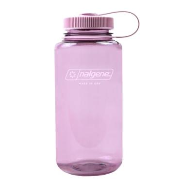 Imagem de Nalgene Garrafa de água Sustain Tritan livre de BPA feita com material derivado de 50% de resíduos de plástico, 946 ml, boca larga, flor de cerejeira