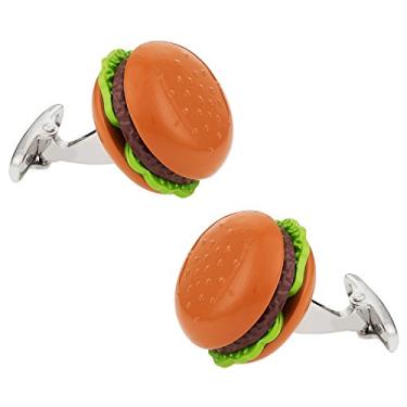 Imagem de Abotoaduras de hambúrguer Cracked Pepper Cuff-Daddy com caixa de apresentação