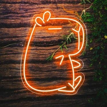 Imagem de Painel Neon Led Capivara Meme Decoração Festa Luminaria Luz - Bloom