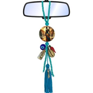 Imagem de Chaveiro Guia Patuá Proteção Orixá LogunEdé Retrovisor Carro - Balaio 