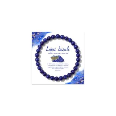 Imagem de Pulseira com contas de pedra do mês de nascimento, equilíbrio de proteção, cristal curativo, aniversário, dia da mãe, presente de dia da mãe, Large, Cristal, Sem Pedra Preciosa