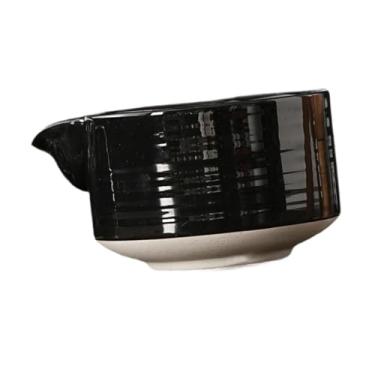 Imagem de Fenteer Matcha Bowha Tradicional Porcelana Tea Bowl Japonês Copa de chá de mistura Acessórios Matcha para amantes de chá para iniciantes Amigos, Preto