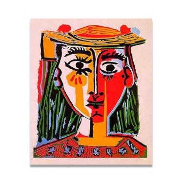 Imagem de Murais de Diego Rivera de Mulher com Chapéu – Arte do Realismo Socialista Mexicano, Muralista do Século 490, Coleção Clássica do Museu de Nova York para Decoração de Casa 60 x 72 cm