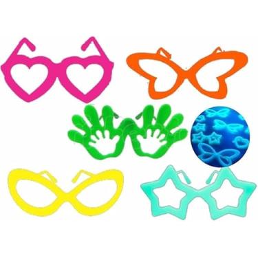 Imagem de Óculos Neon Coloridos Brilha na Luz Negra 20 Unidades