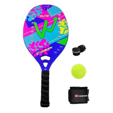 Imagem de Raquete de tênis de padel CAMEWIN em fibra de carbono 18k 360g + 10g