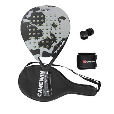 Imagem de Raquete de tênis de padel CAMEWIN em fibra de carbono 18k 360g + 10g