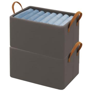 Imagem de Caixa Organizadora Dobrável com Alça Organizador Multiuso para Closet, Roupas, Brinquedos e Estantes – 47x28x20cm (4)