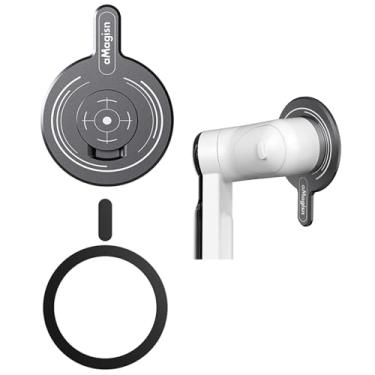 Imagem de HUAYUWA Adaptador magnético compatível com Insta360 Flow 2Pro/Flow Pro/Flow, placa magnética forte com anel de metal adequado para telefones Magsafe e Android (para Insta 360 Flow Pro/Flow)