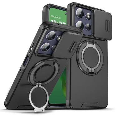 Imagem de MRRSIWEI Capa para Motorola Moto G Power 5G 2025 com capa de câmera deslizante, proteção contra quedas de grau militar resistente com rotação de 360° capa para Moto G Power 5G 2025 / G Play 2025
