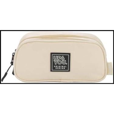 Imagem de Estojo Duplo Tecido Up4You Bege - LUXCEL