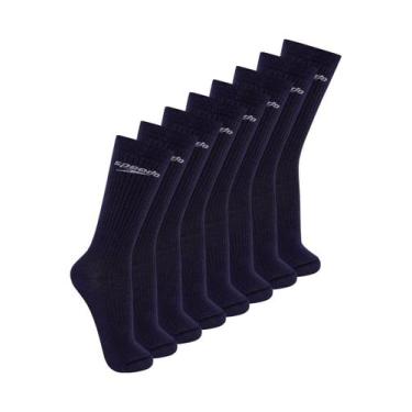 Imagem de Kit com 8 Pares de Meias Esportiva Cano Longo Speedo 8027, Azul marinh
