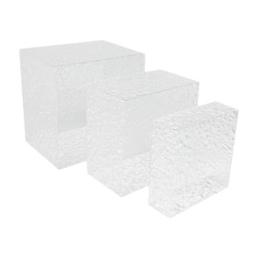 Imagem de MotiveTech 3x Elevadores de Acrílico para Buffet, Elevadores de Alimentos para Mesa de Buffet, Suporte de Cubo para Exibição E Encaixe